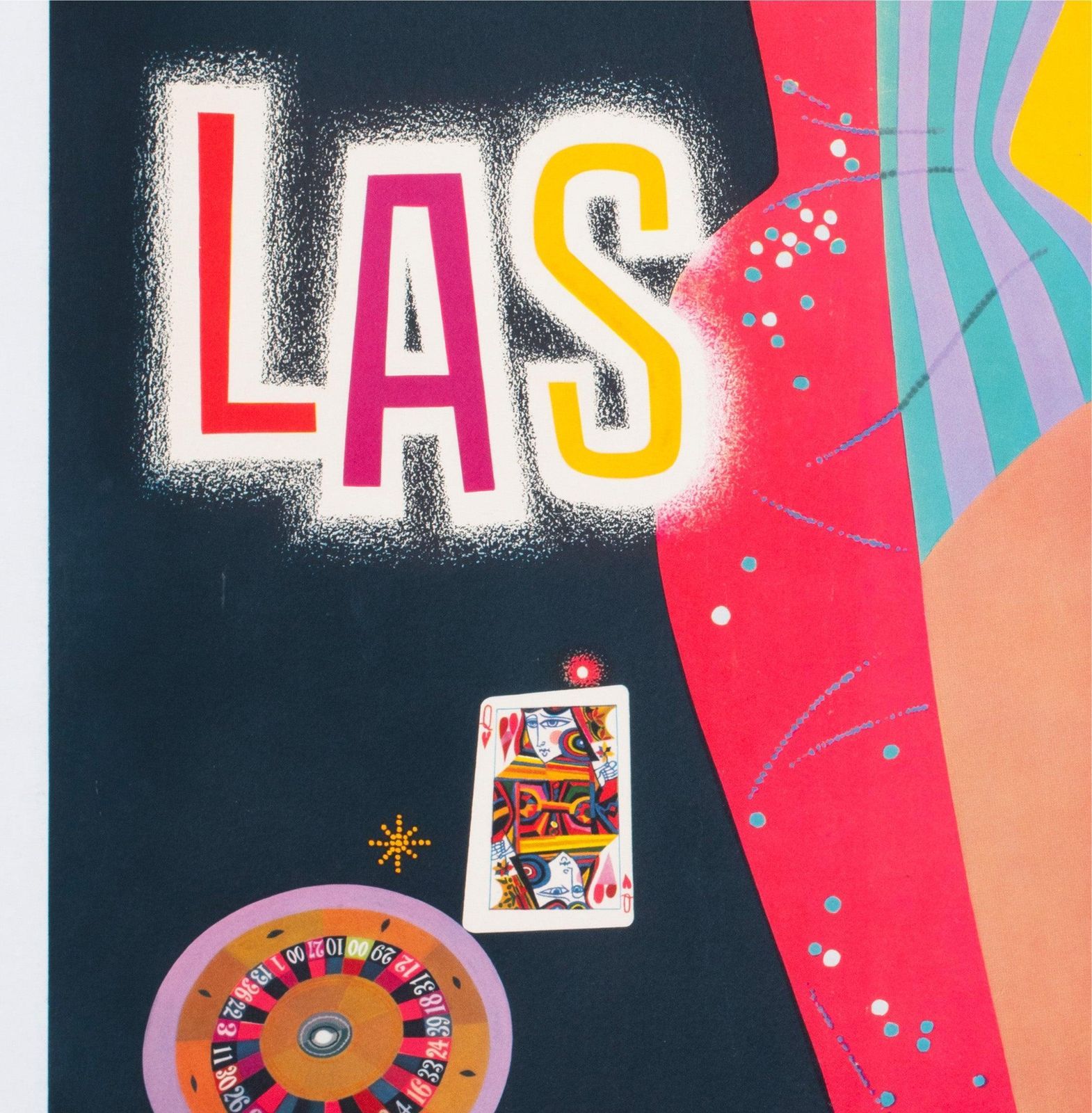 Twa Las Vegas 1950s Airline Travel Advertising Poster, David Klein photo 4950.0