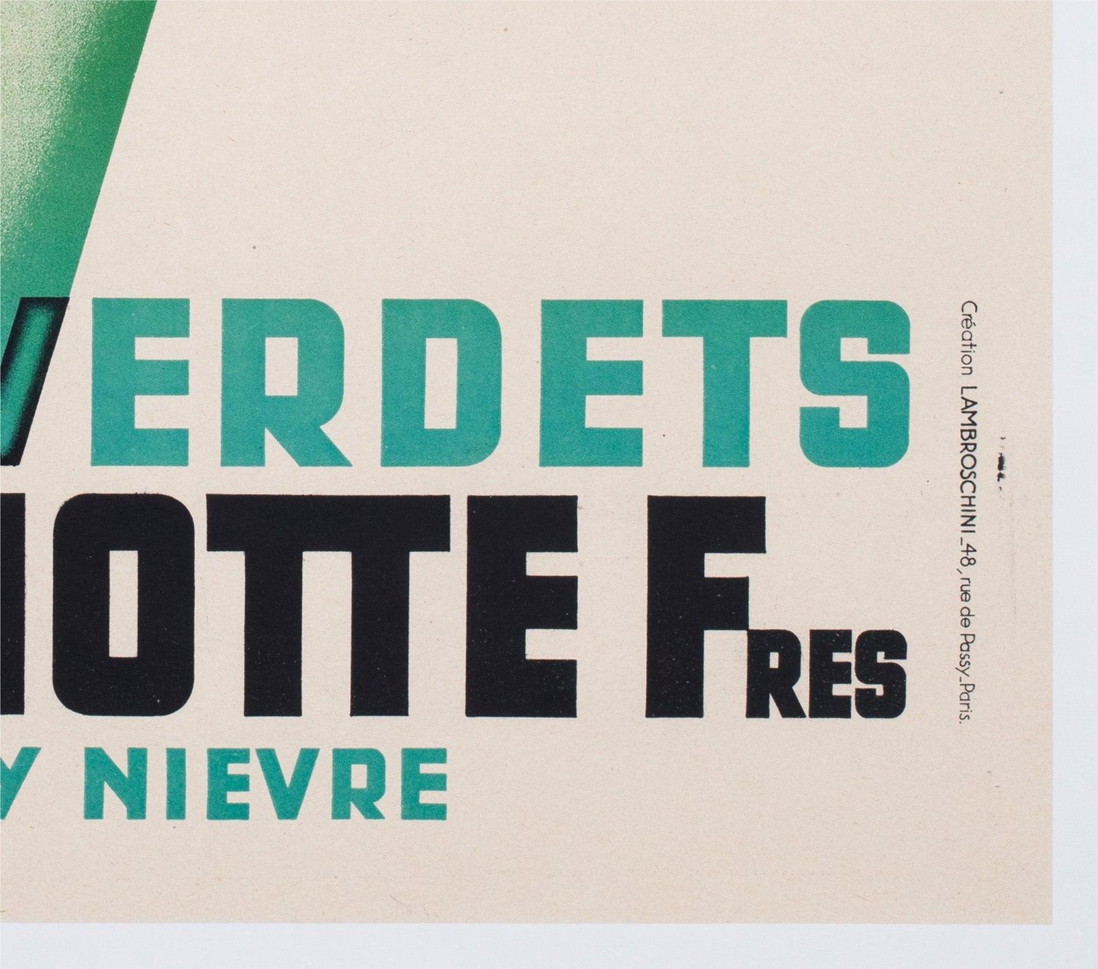 Verdets Ets Lambiotte Fres 1934 Franse Wijnreclameaffiche, Lajos Marton photo vintage