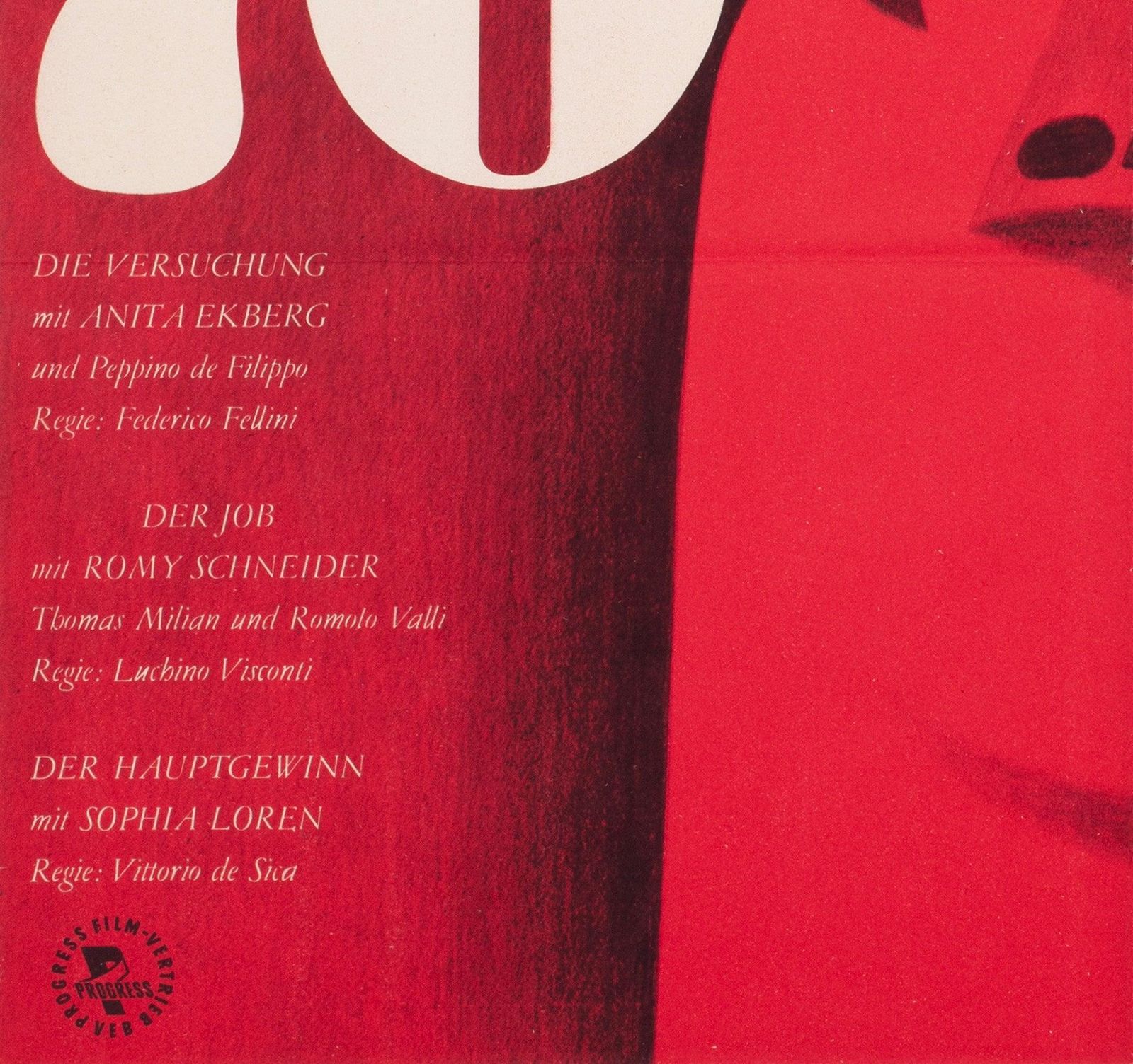 Boccaccio 70, affiche de cinéma est-allemande A1, 1965, par Erhard Gruttner photo buy