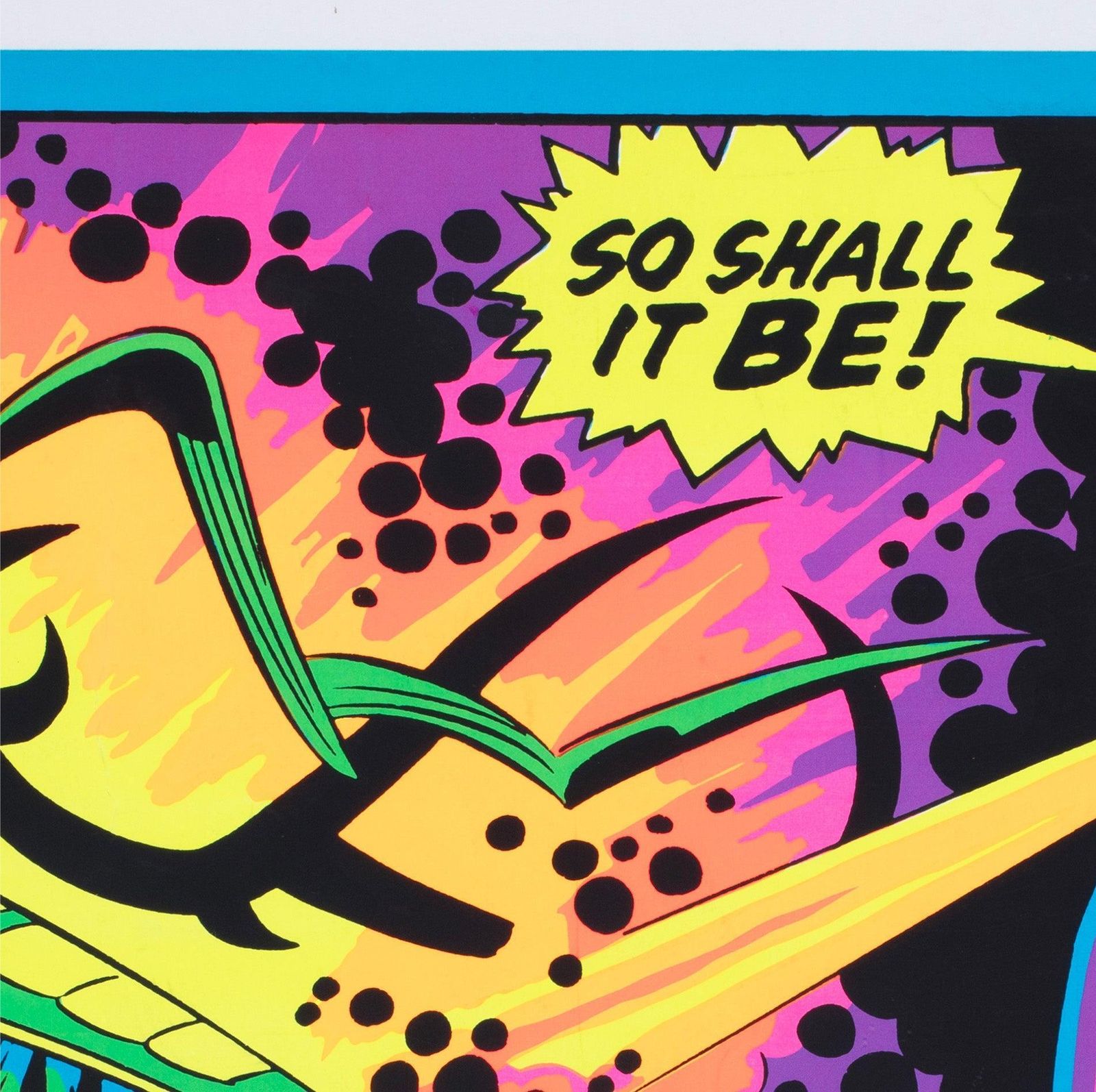 Marvel 1971 Blacklight No4010 Odin And Hela Poster, Jack Kirby photo Kunst
