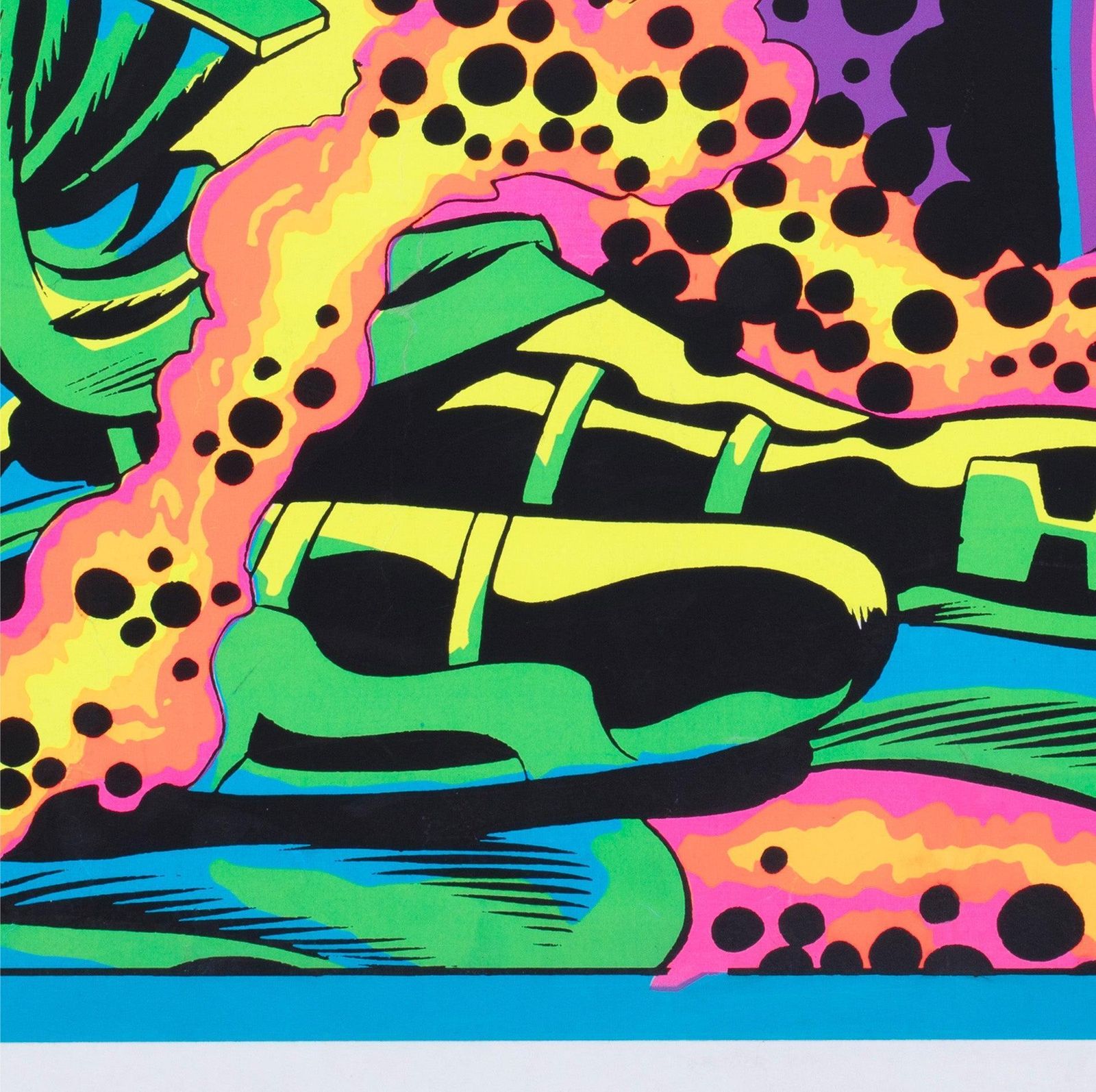 Marvel 1971 Blacklight No4010 Odin And Hela Poster, Jack Kirby photo buy