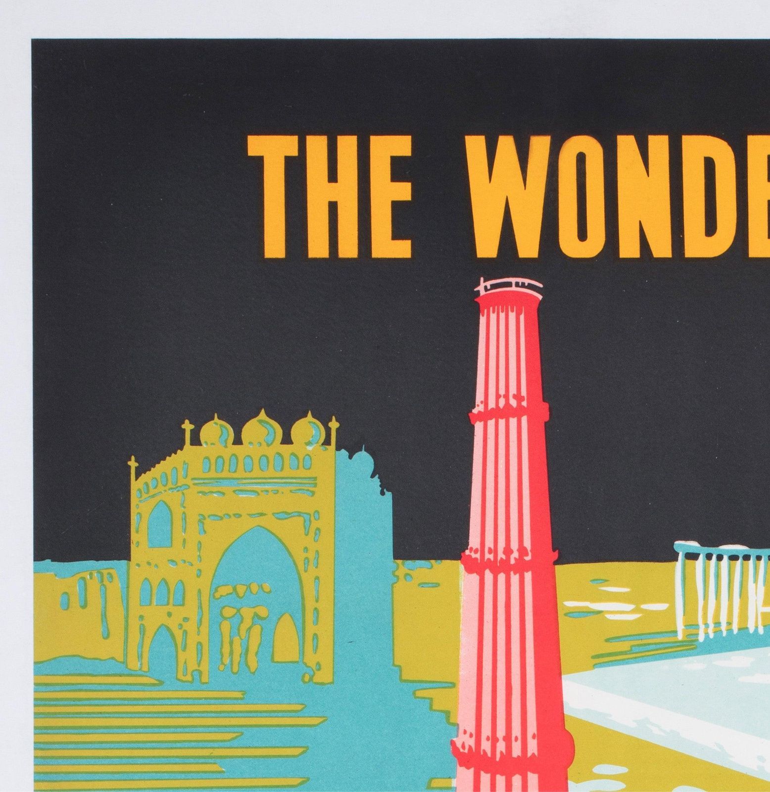 India 1957 Travel Advertising Poster photo for sale