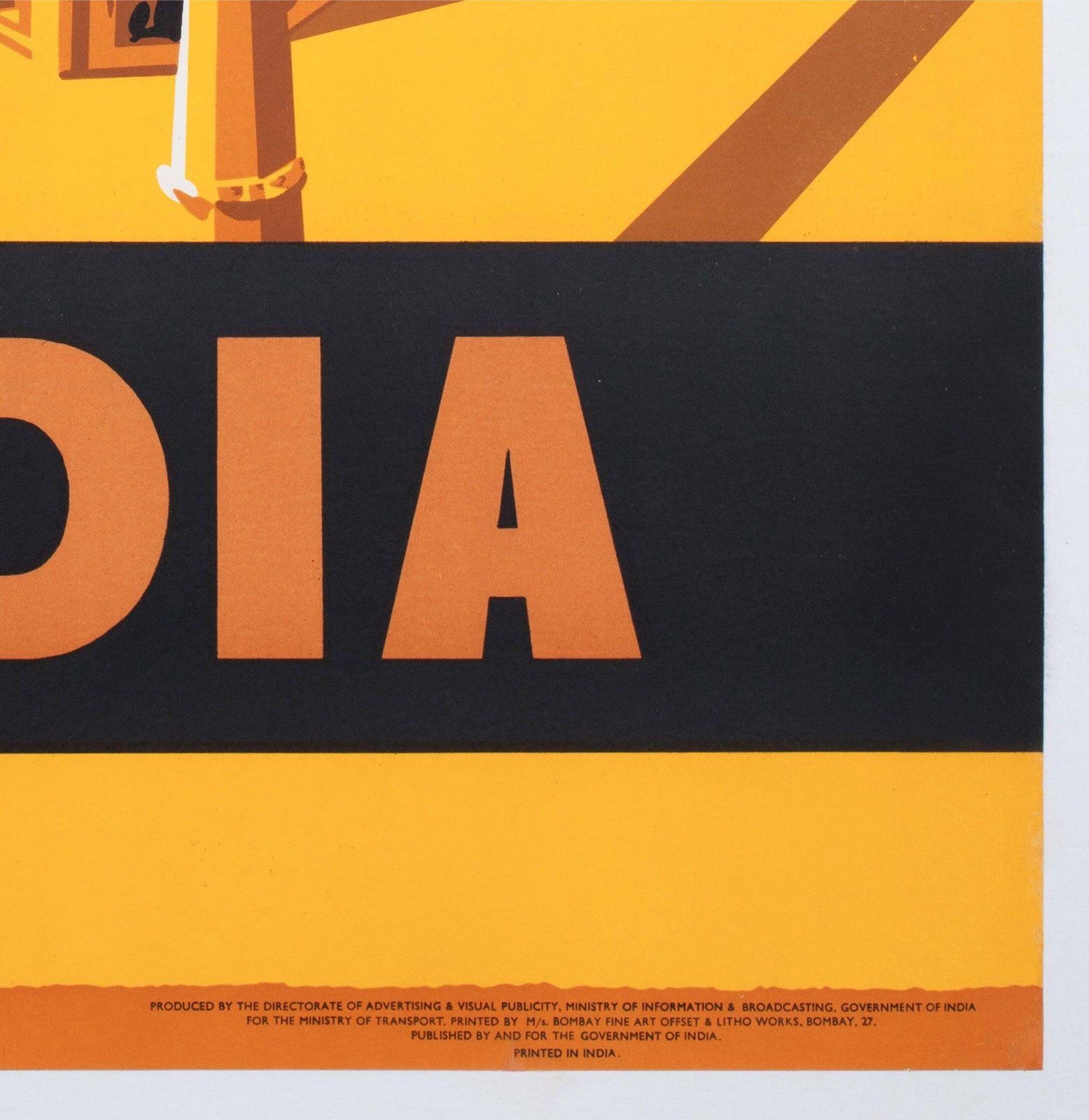 India 1957 Travel Advertising Poster photo vintage