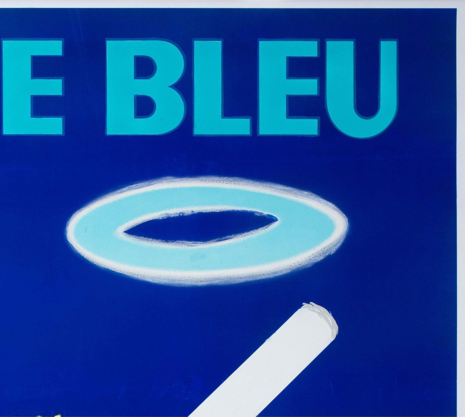 Disque Bleu Gauloises 1956 French Cigarettes Advertising Poster, Henri Favre photo Art