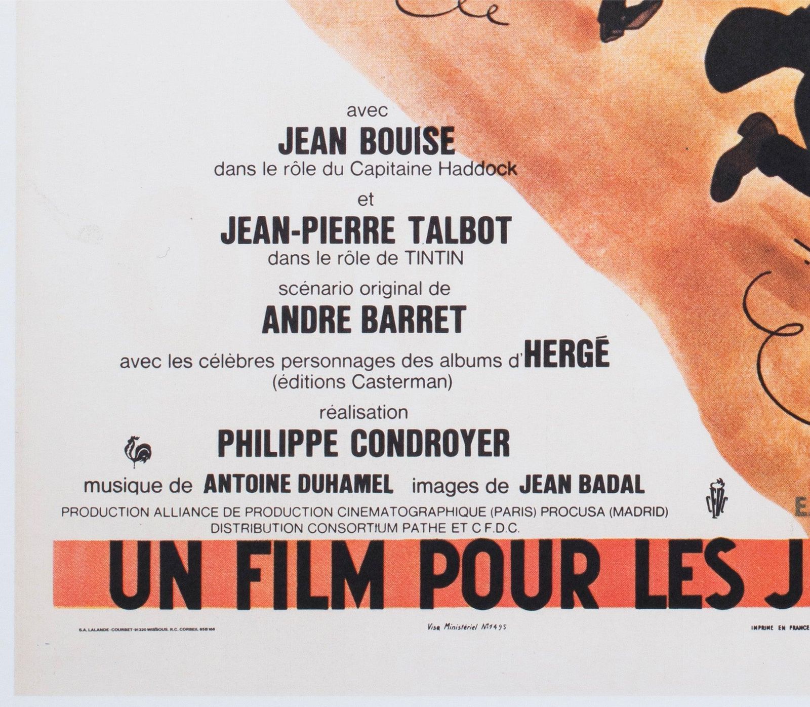 Affiche française Moyenne pour Tintin et les Oranges Bleues, 1964, Hergé photo buy