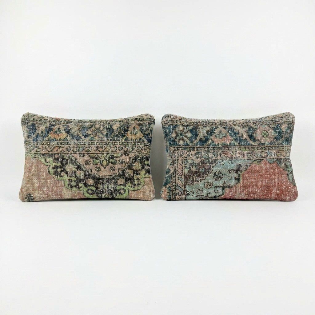 Bohemian Lumbar Rug Pillow Cover 40 x 60 cm, set van twee