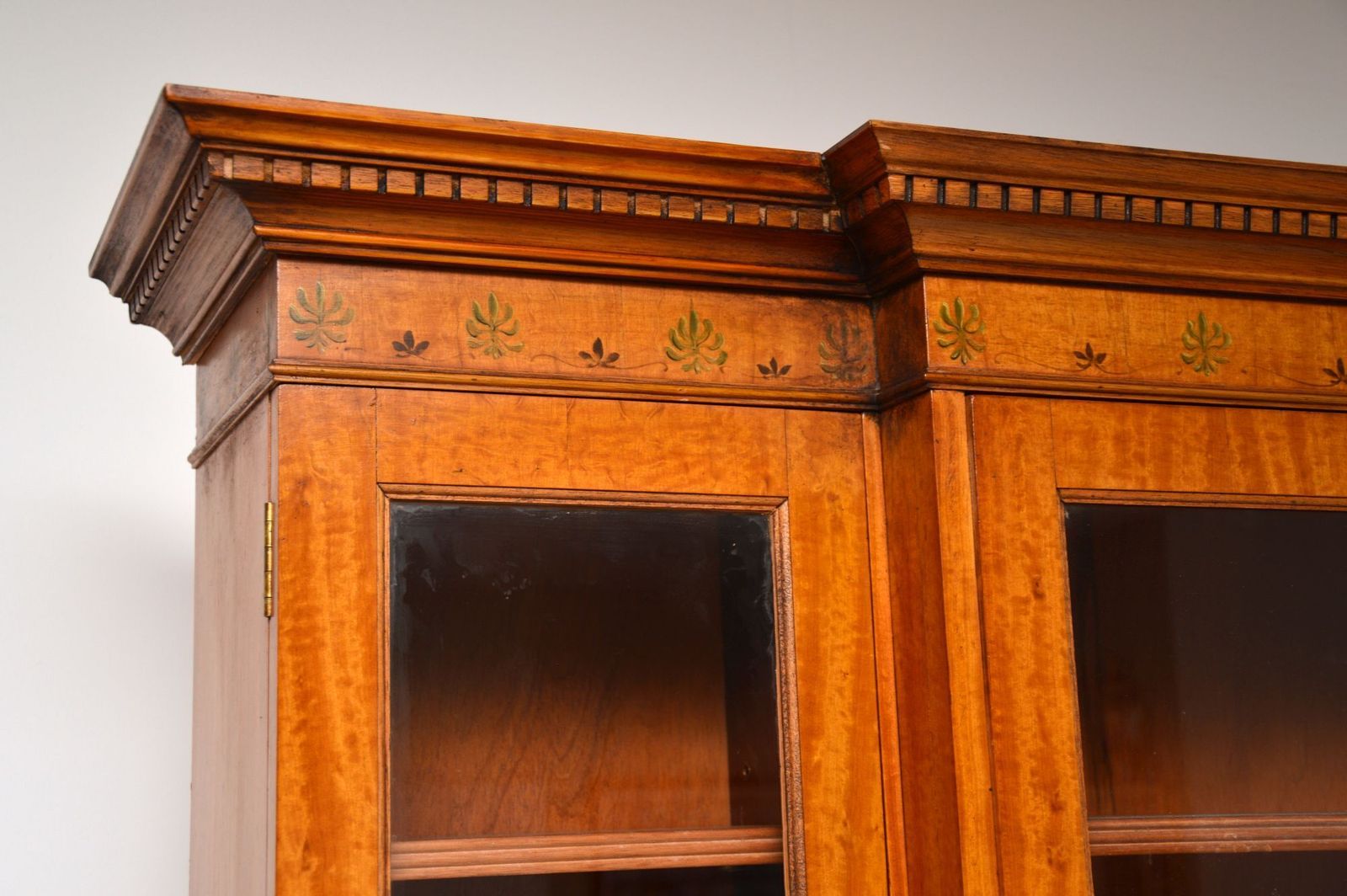 Antique Georgian Style Painted Satinwood Bookcase photo 1495.0