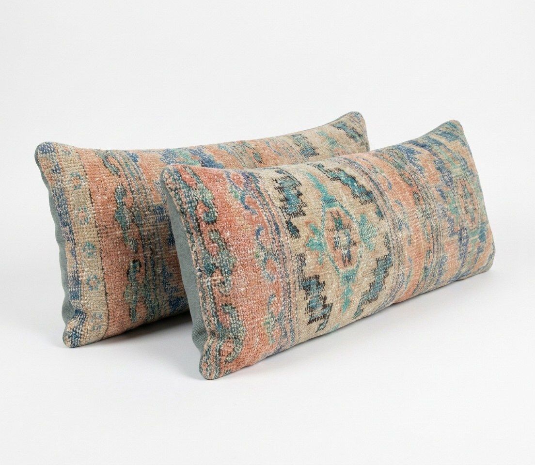 Anatolische bedding vloerkleed kussenhoes 35 x 120 cm & 35 x 122 cm, set van twee photo for sale