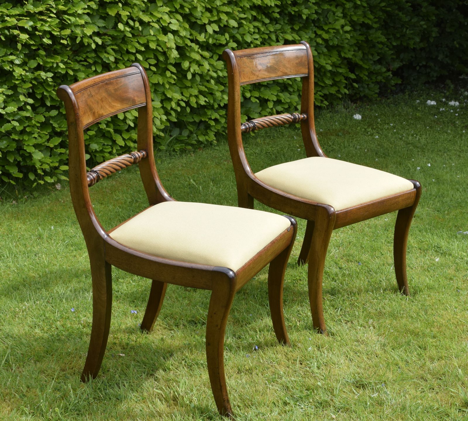 Pair Of Regency Chairs, 1800s, Mahogany photo furniture