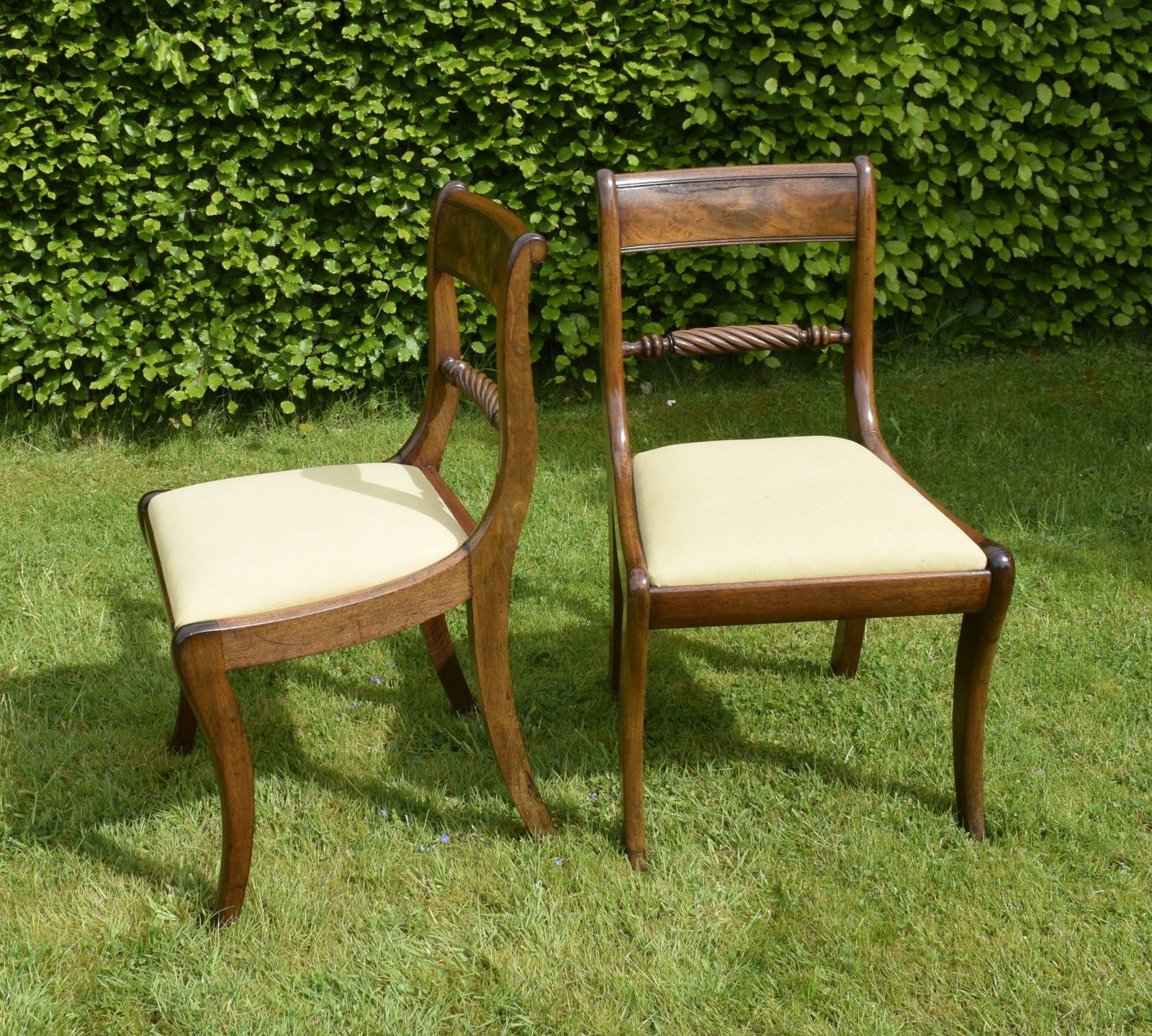 photo vinterior Pair Of Regency Chairs, 1800s, Mahogany