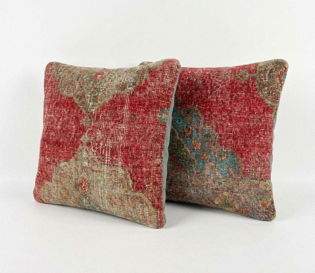 Bohemian Turkish Rug Pillow Cover 48 X 48 Cm   Set Of Two photo furniture