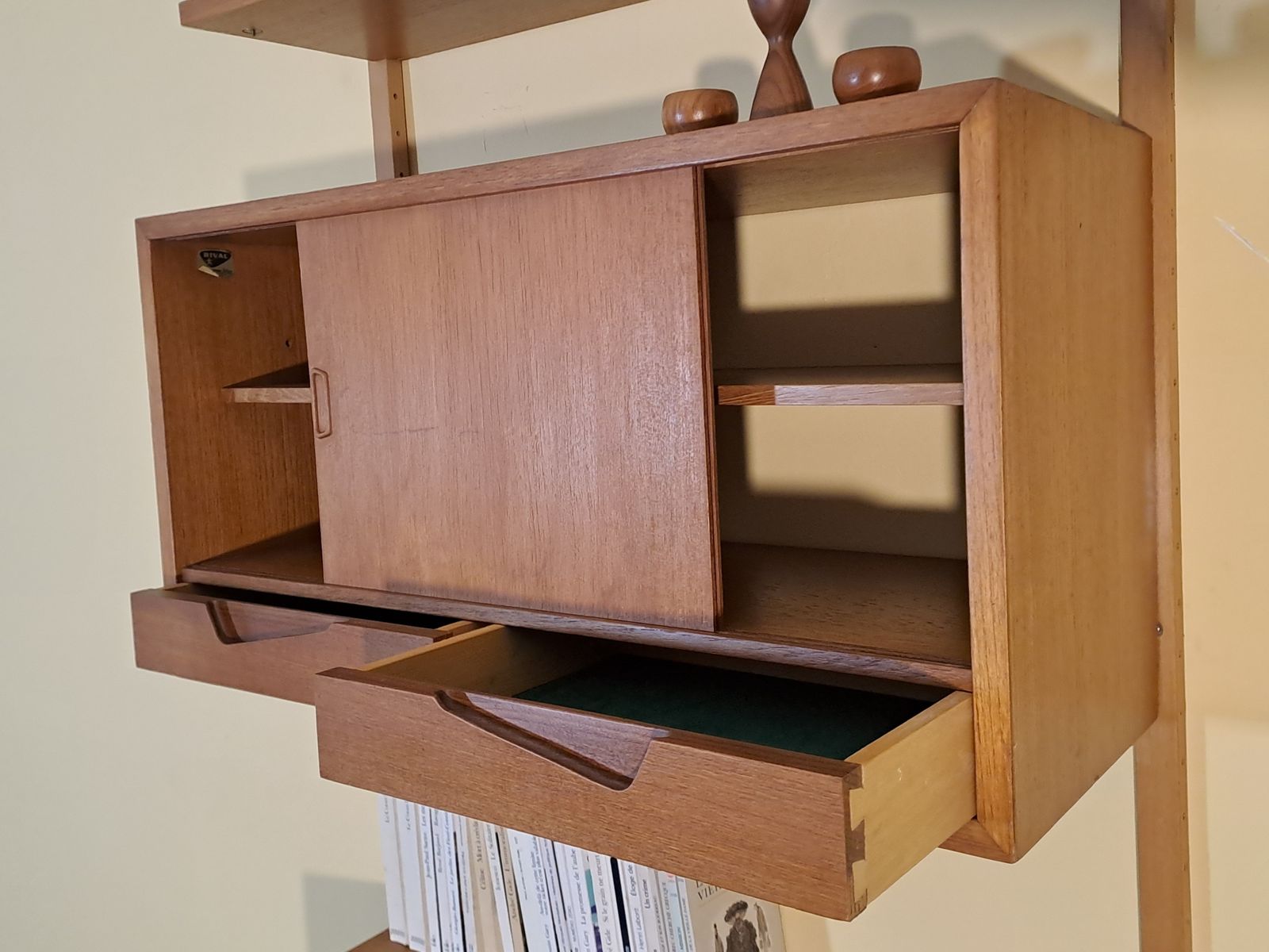 860.0 Secretary Wall Unit In Teak By Kjell Riise, Scandinavian Mid Century 1960s photo