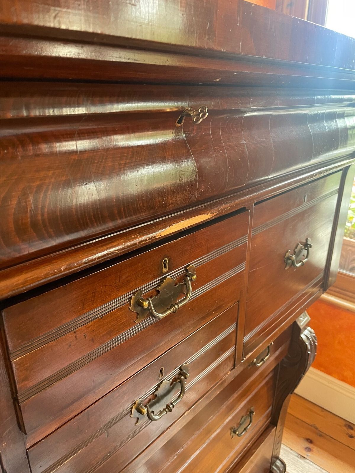 Antique Mahogany Chest Of Drawers photo for sale