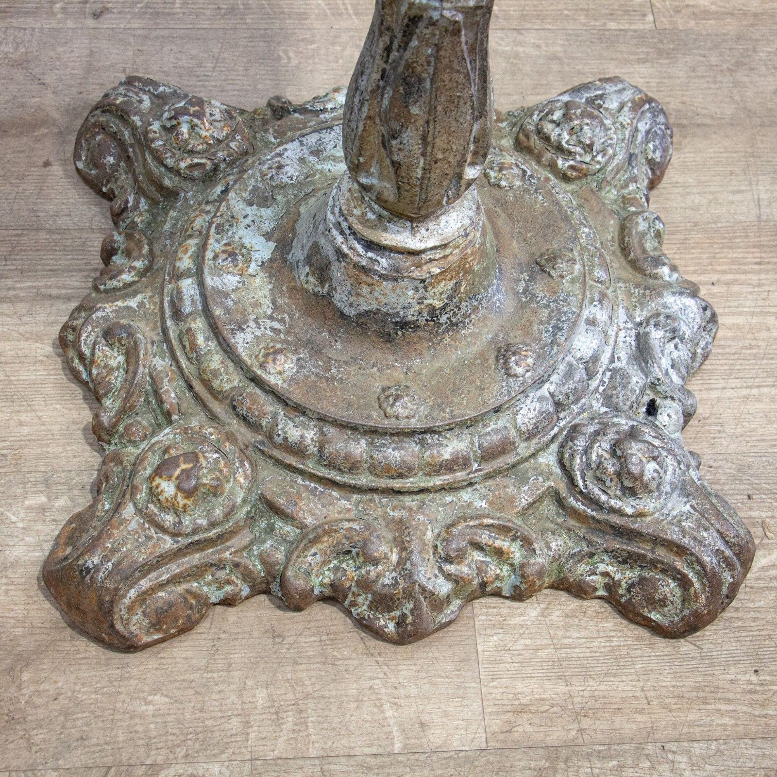 Garden Decor Imposing Pair Of Heavy Cast Iron Plinths Or Bases photo