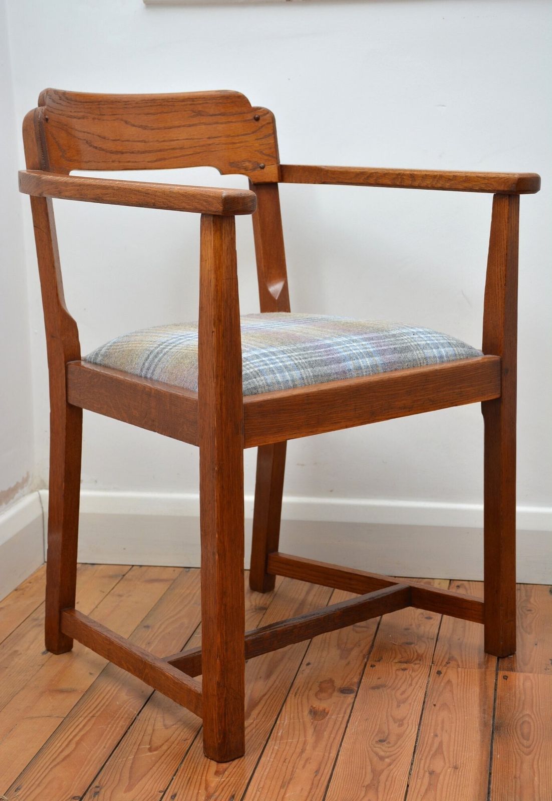 Arts And Crafts Desk Chair Restored Office Chair In Oak photo vintage