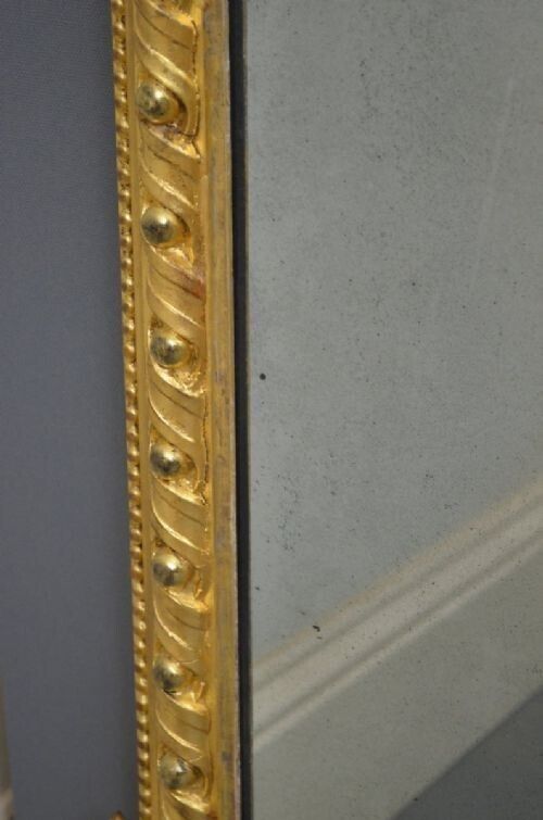 Antique Giltwood Overmantel Mirror With Original Gilt And Glass H83cm photo buy