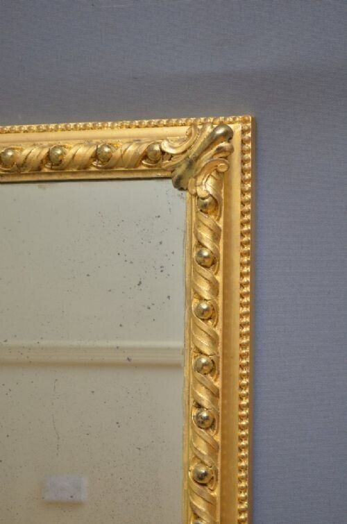 photo for sale Antique Giltwood Overmantel Mirror With Original Gilt And Glass H83cm