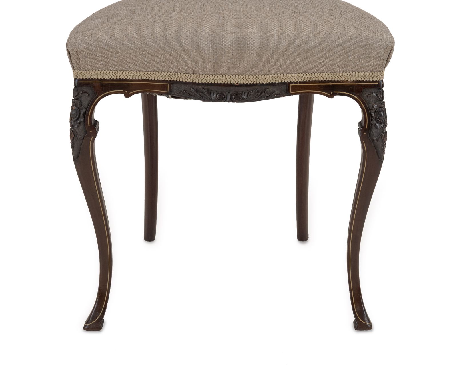 Set Of Four Fine Sheraton Revival Inlaid Mahogany Salon Chairs, C.1900 photo Furniture