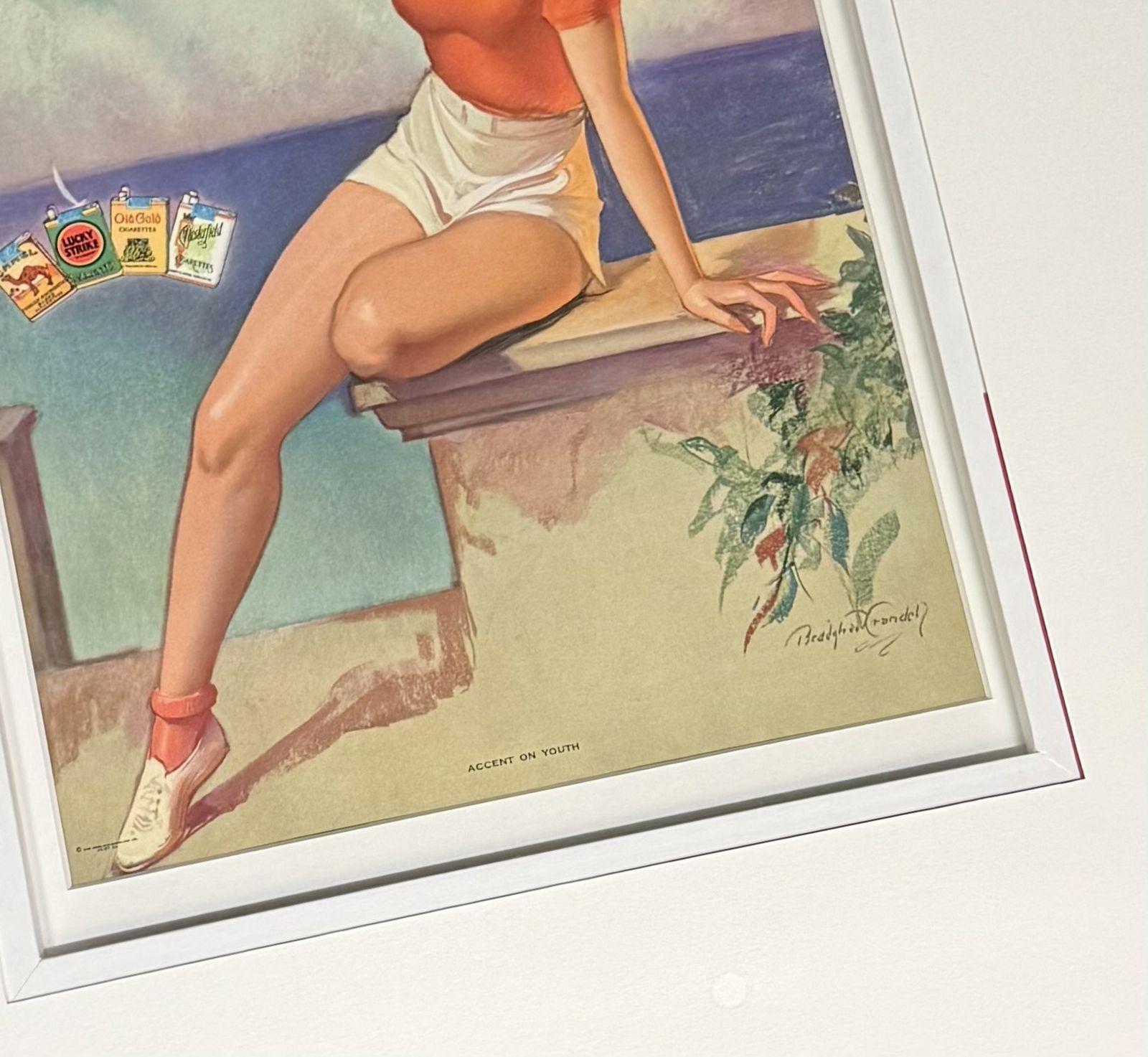 1930s American Lucky Strike Advertising Art Print After Bradshaw Crandell, ‘Accent On Youth'’ photo 295.0