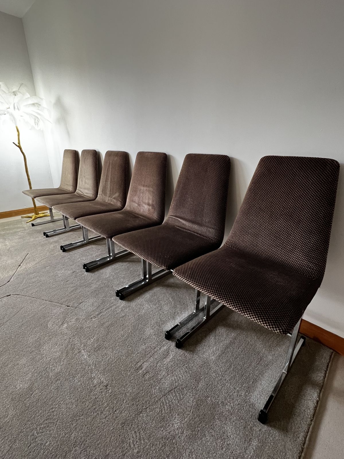 Set Of Six Pieff Lisse Cantilever Carver Chairs (1970s) By Tim Bates photo for sale