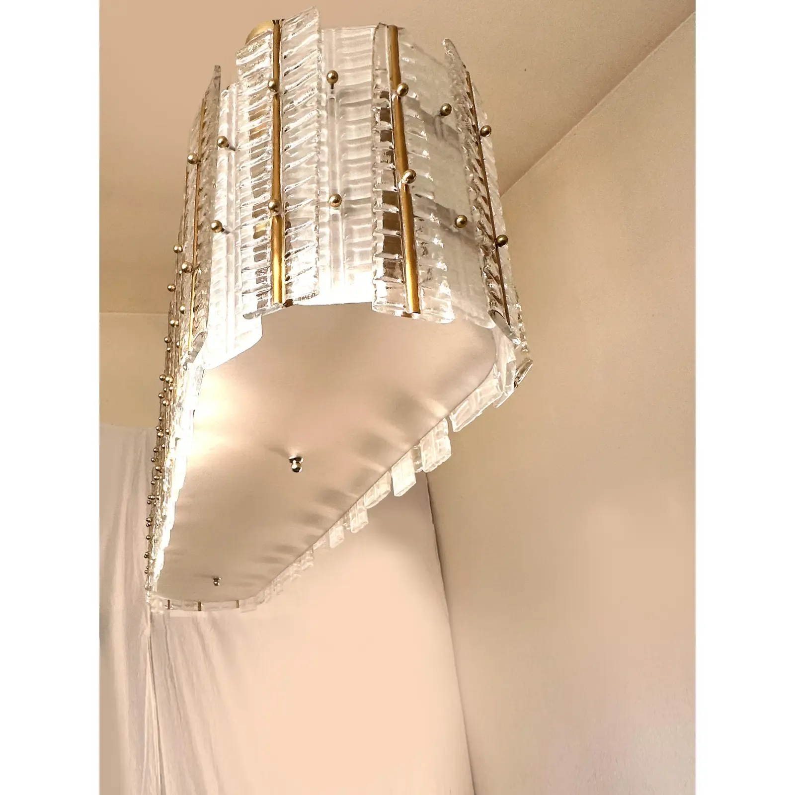 Luxury Modern Italian Tropical Gold Murano Glass Chandelier By Simoeng photo Lighting