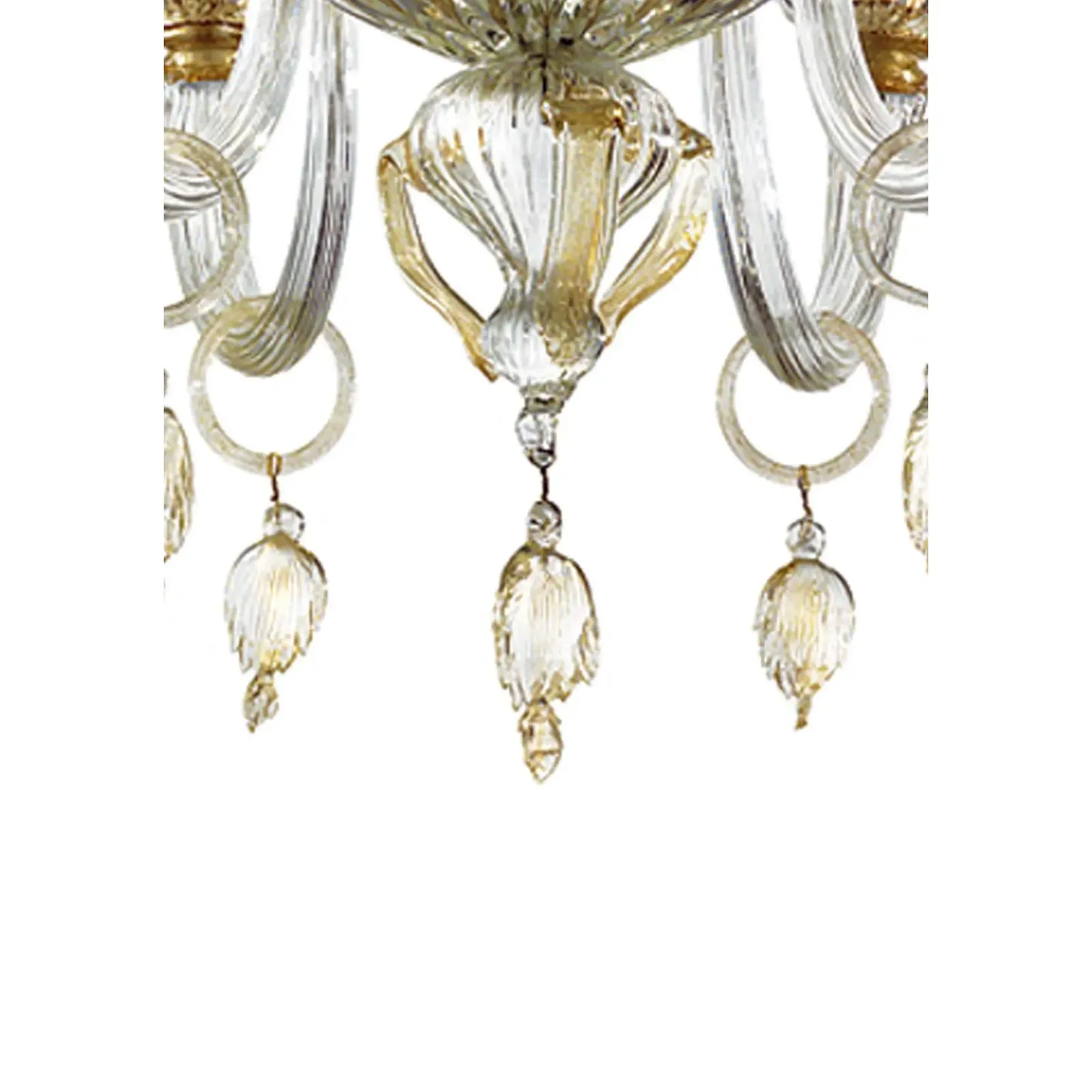 Elegant Romantic Murano Glass Chandelier With Floral Accents photo furniture