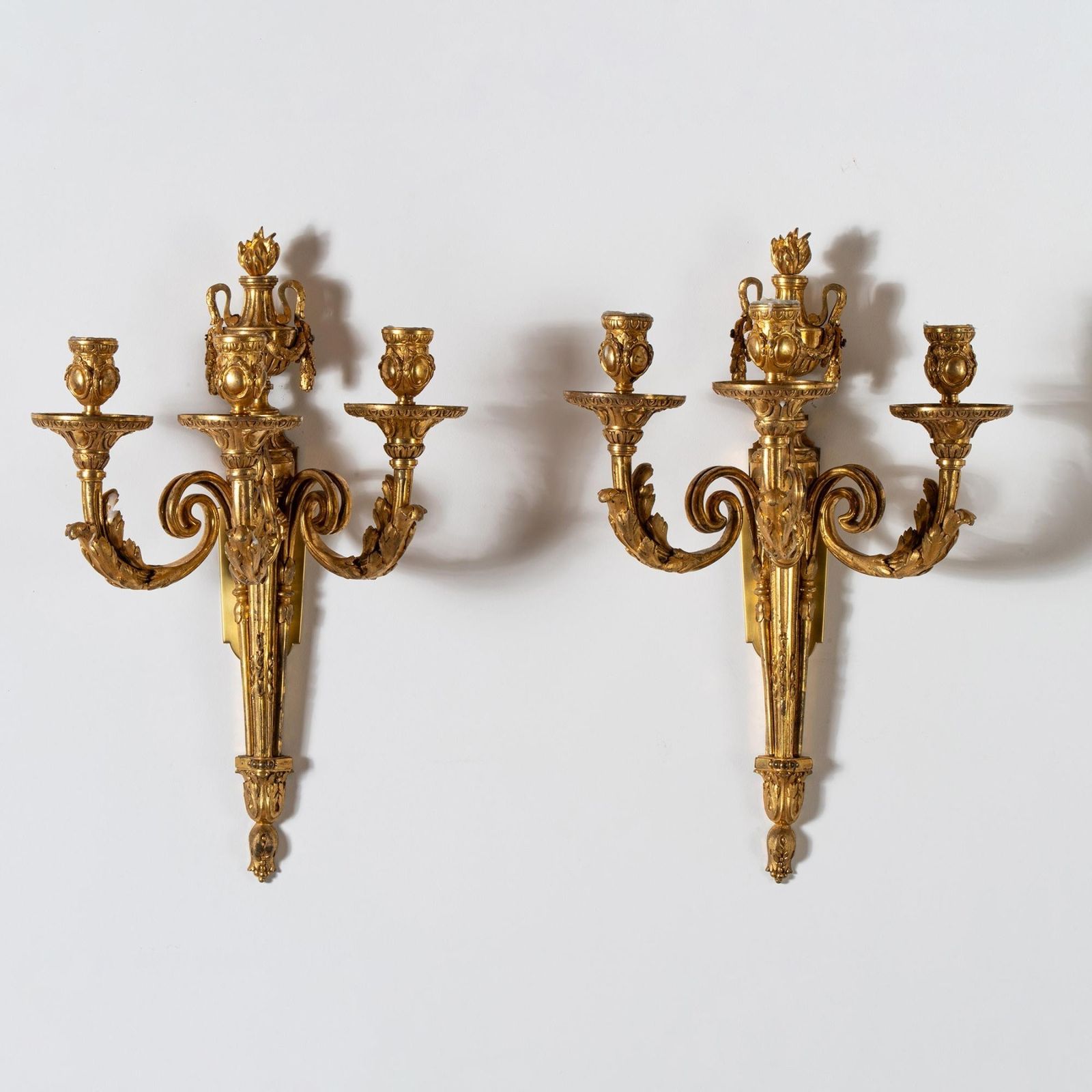 Set Of Four Louis XV Ormolu Three Branch Wall Lights Circa 1770 photo Home Decor