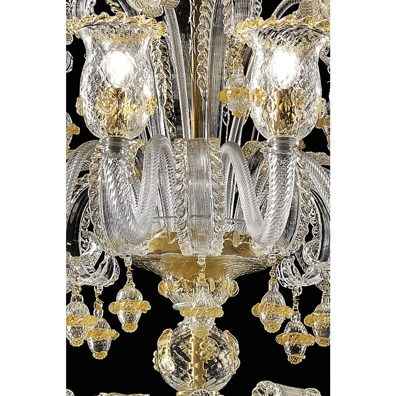 Imperial Style “Rigadin” Murano Glass Chandelier In Venetian Design photo vintage