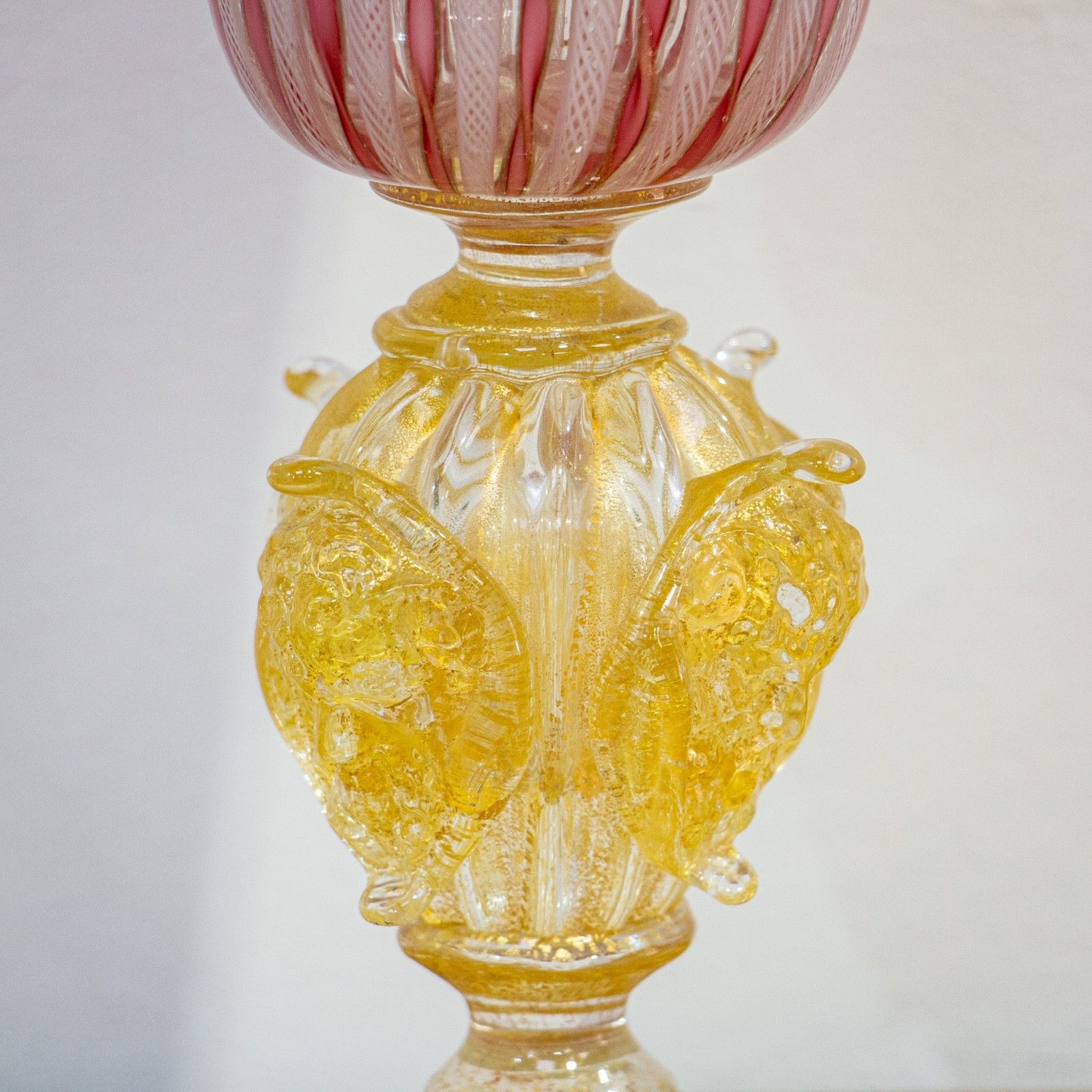 19th Century Murano Latticino Vase photo for sale