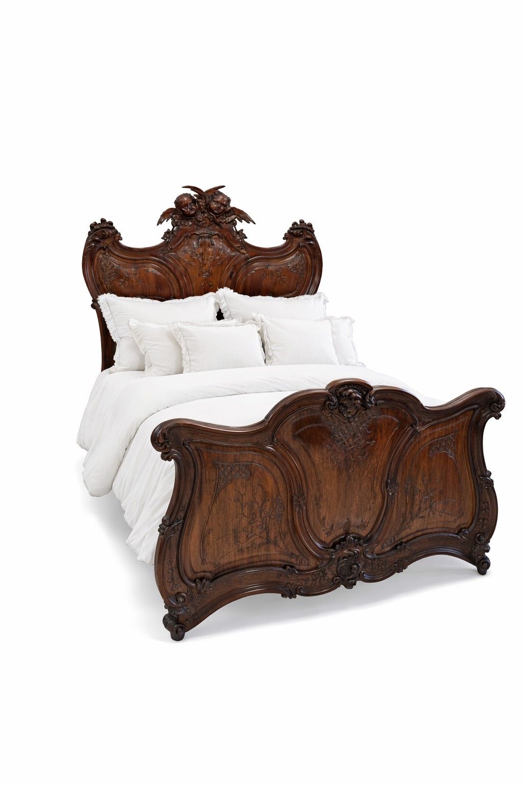 15950.0 Antique Art Nouveau Italian Bedroom Set Chateau Statement Furniture photo