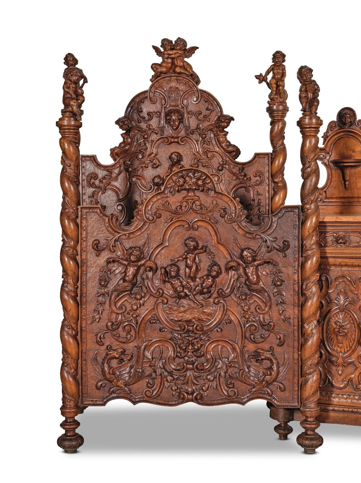 Antique Italian Renaissance Bedroom Set Attr Luigi Frullini 19th Century Chateau photo buy