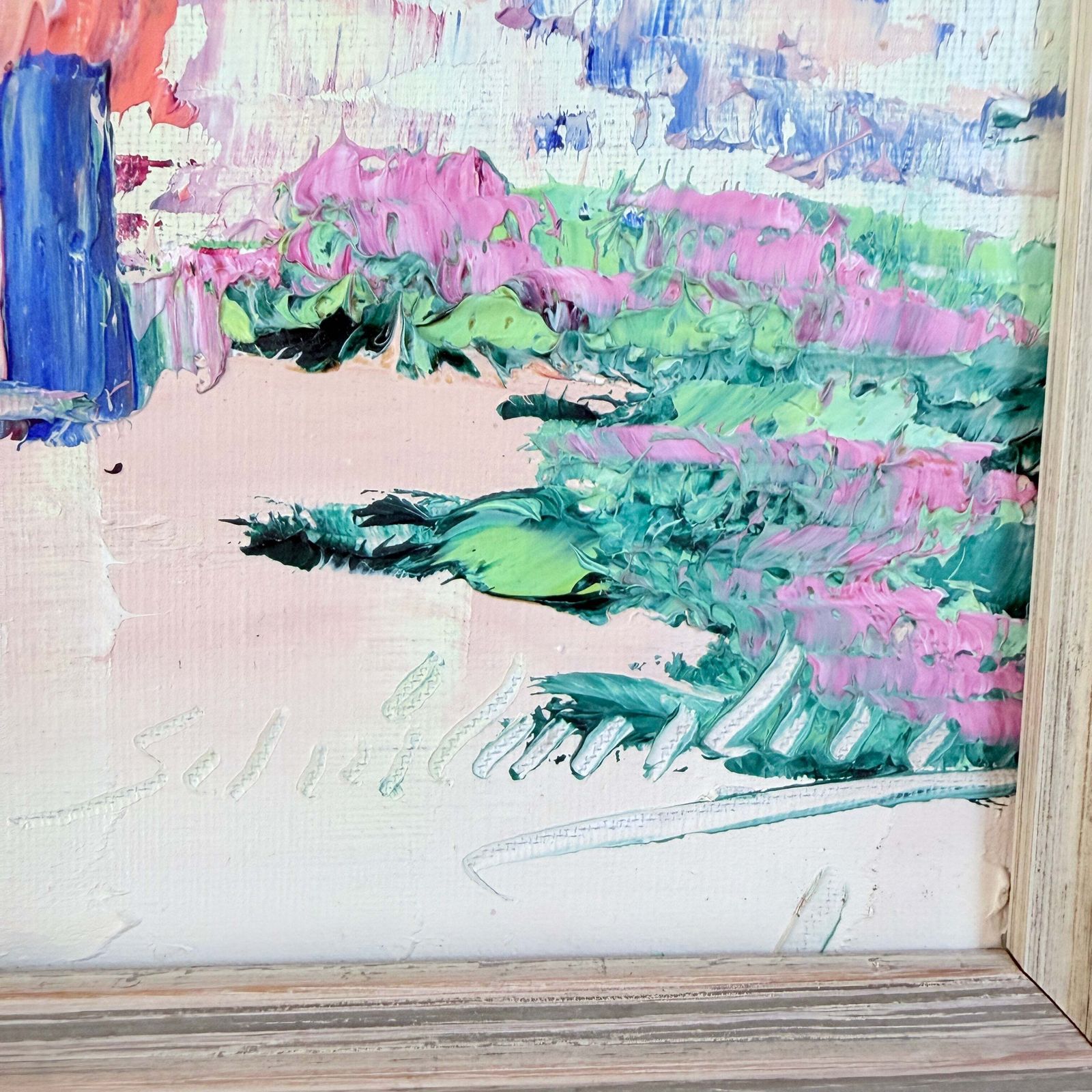 The Morning Talk, Italy. Vintage Oil Painting By Charles Schölander. photo Art