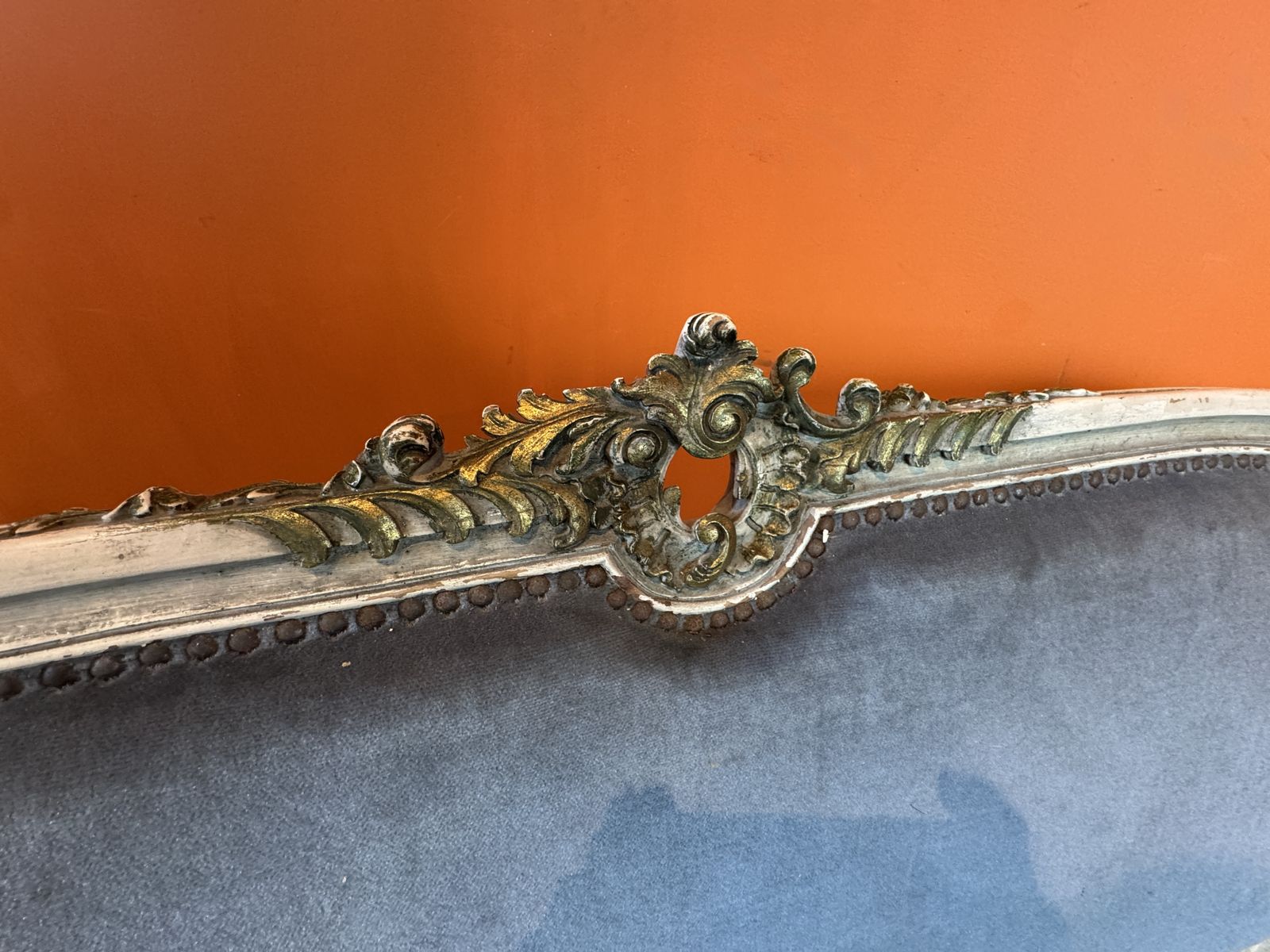 Antique French Two Seat Painted Sofa In Louis XV Style For Recovering photo vintage