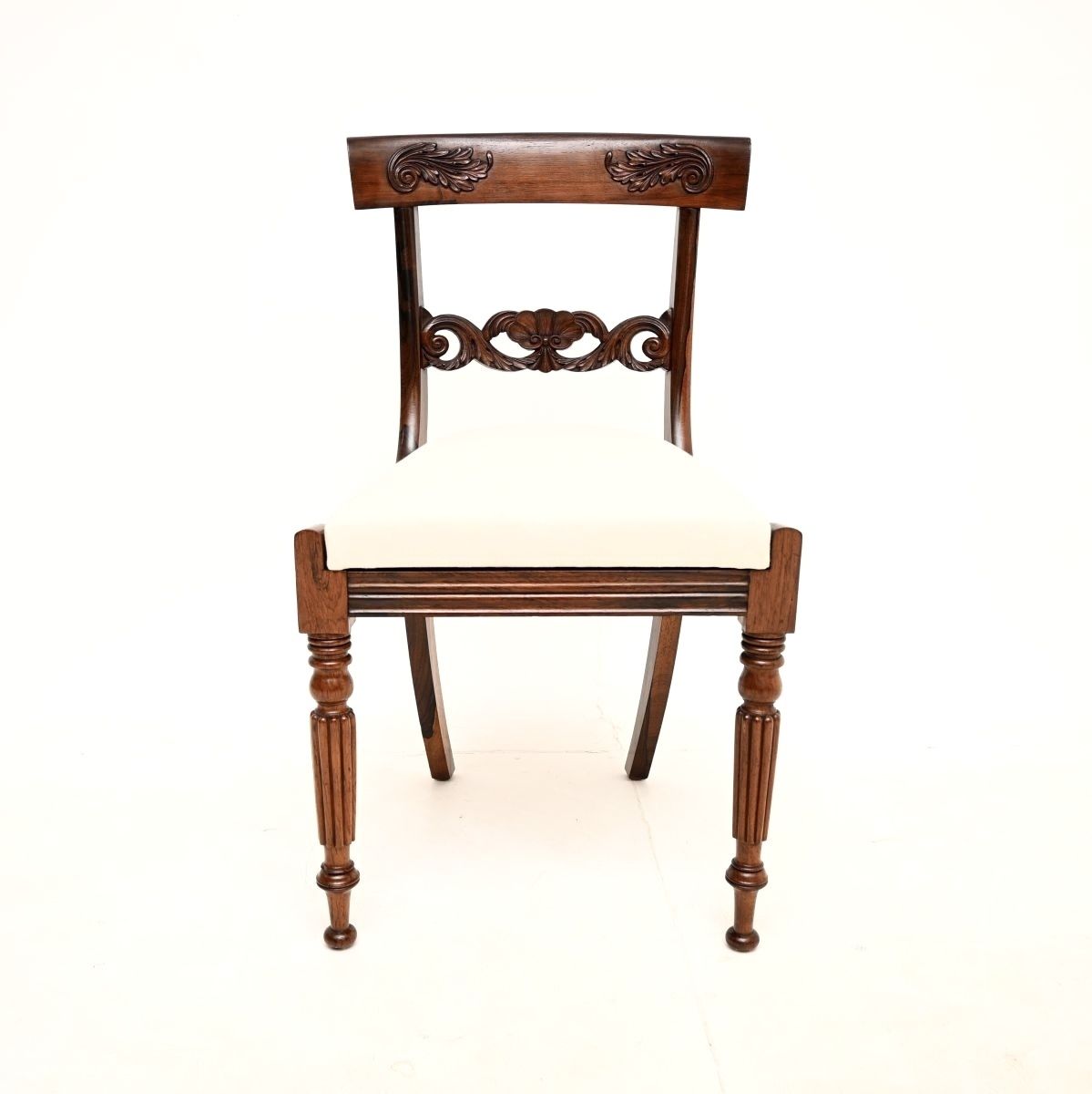 Set Of Four Antique Regency Period Rosewood Dining Chairs photo Furniture