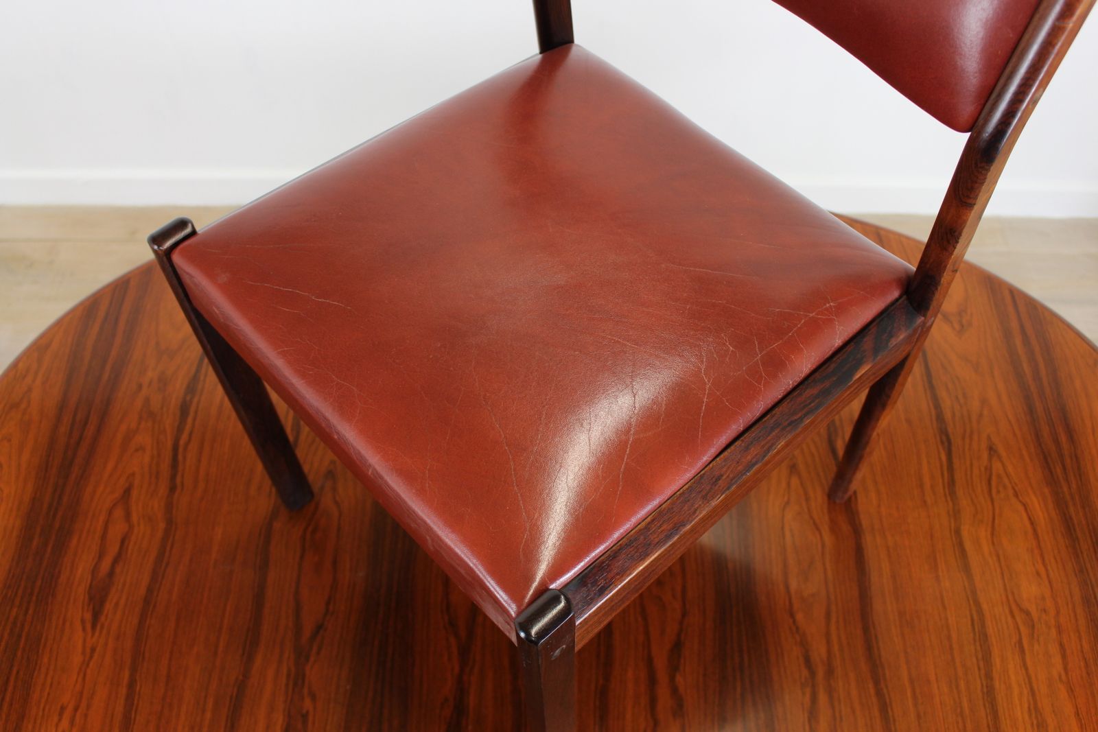 Furniture 1960's Danish Dining Table By Gudme And 6 Chairs photo