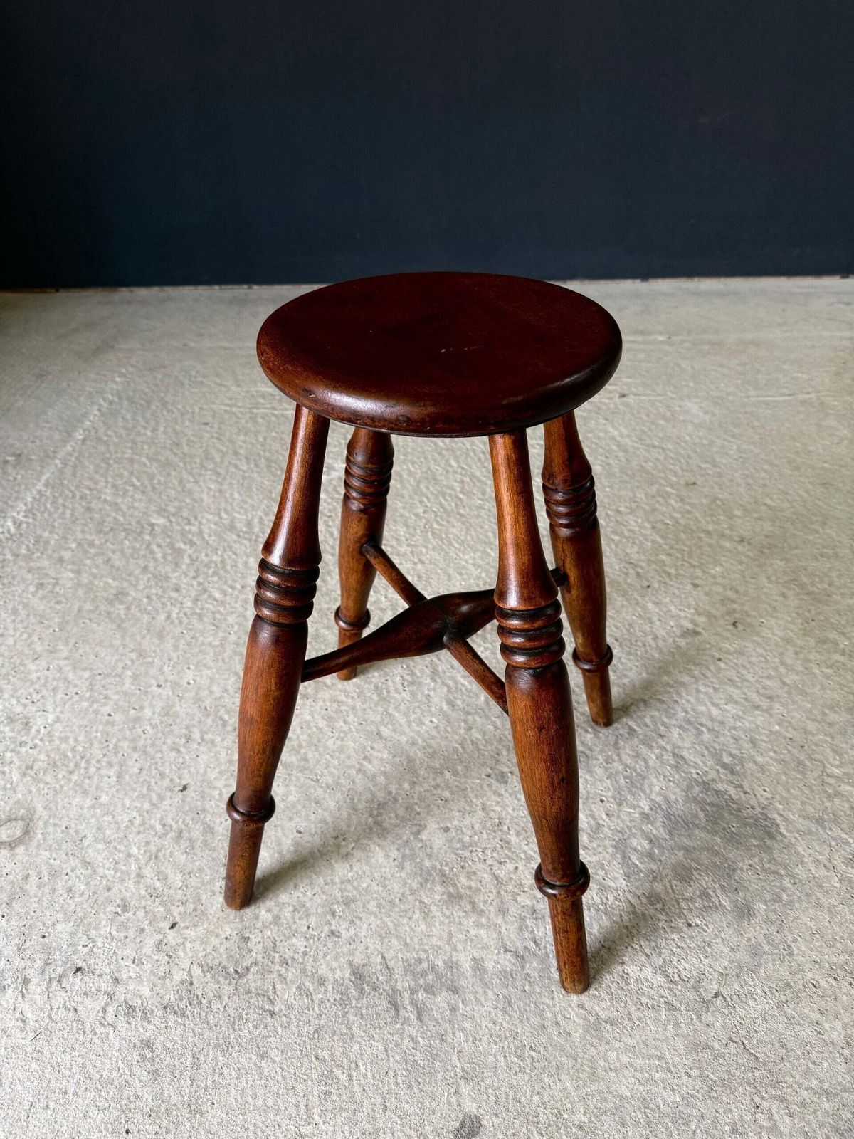 French Provincial Design Turned Stool, 1940's photo for sale