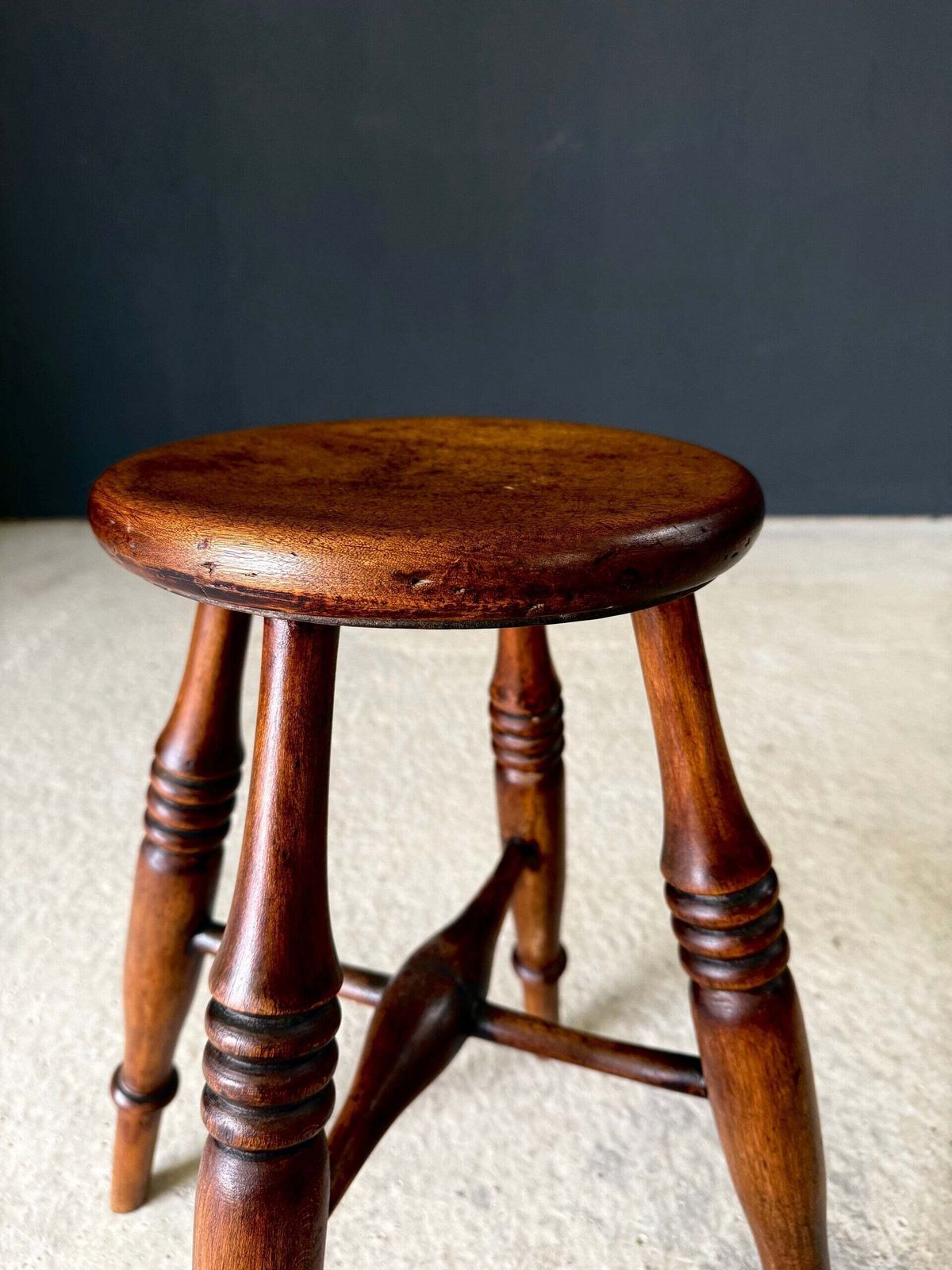 French Provincial Design Turned Stool, 1940's photo 500.0