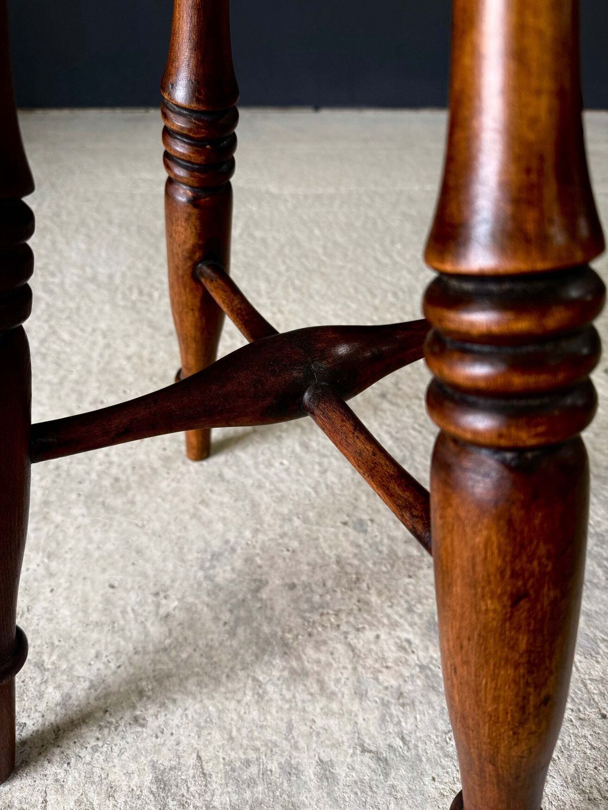photo furniture French Provincial Design Turned Stool, 1940's