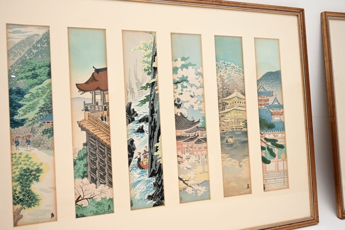 Vintage Japanese Woodblock Prints By Tokuriki Tomichiro photo for sale