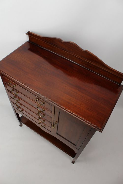 Antique Edwardian Mahogany Music Cabinet photo 395.0