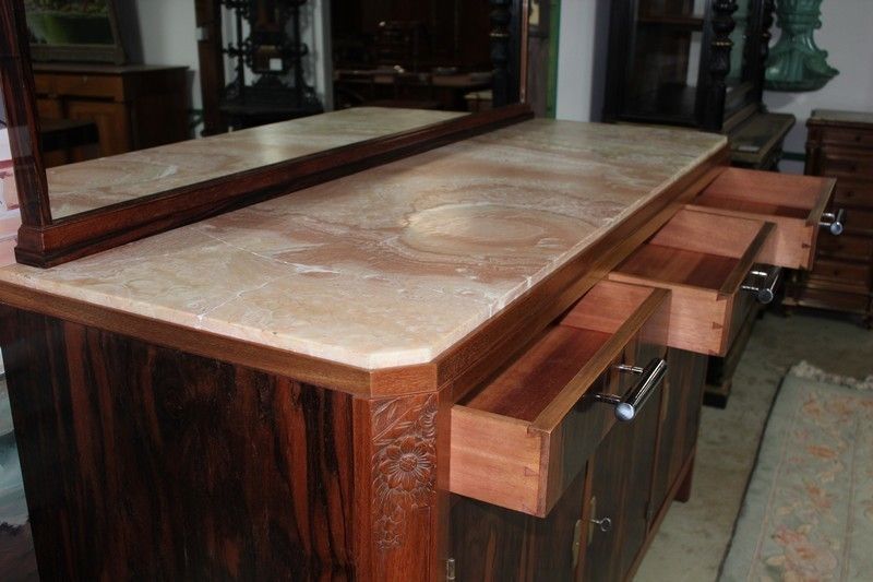 Art Deco Buffet Rosewood 20th photo for sale