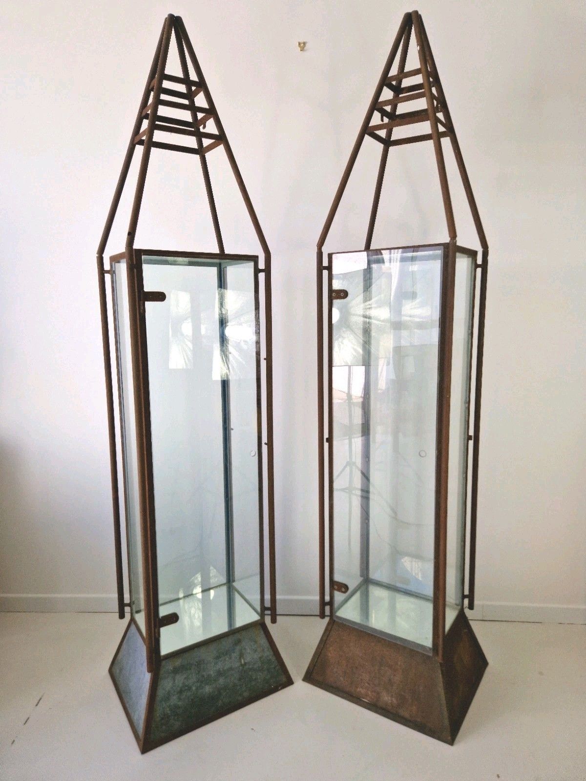photo for sale Large Antique Pyramid Retail Cabinets Large Victorian In Industrial Style
