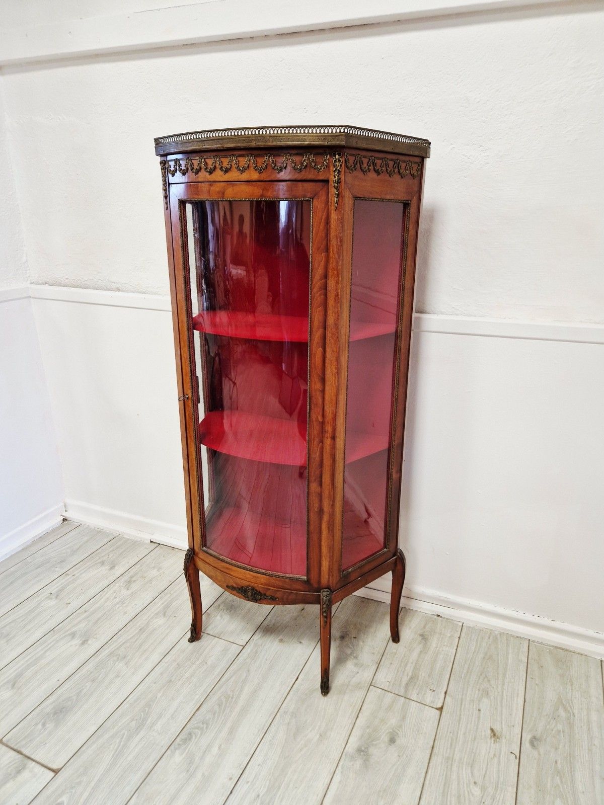 Antique French Louis XVI Style Vitrine Chateau China Cabinet photo buy