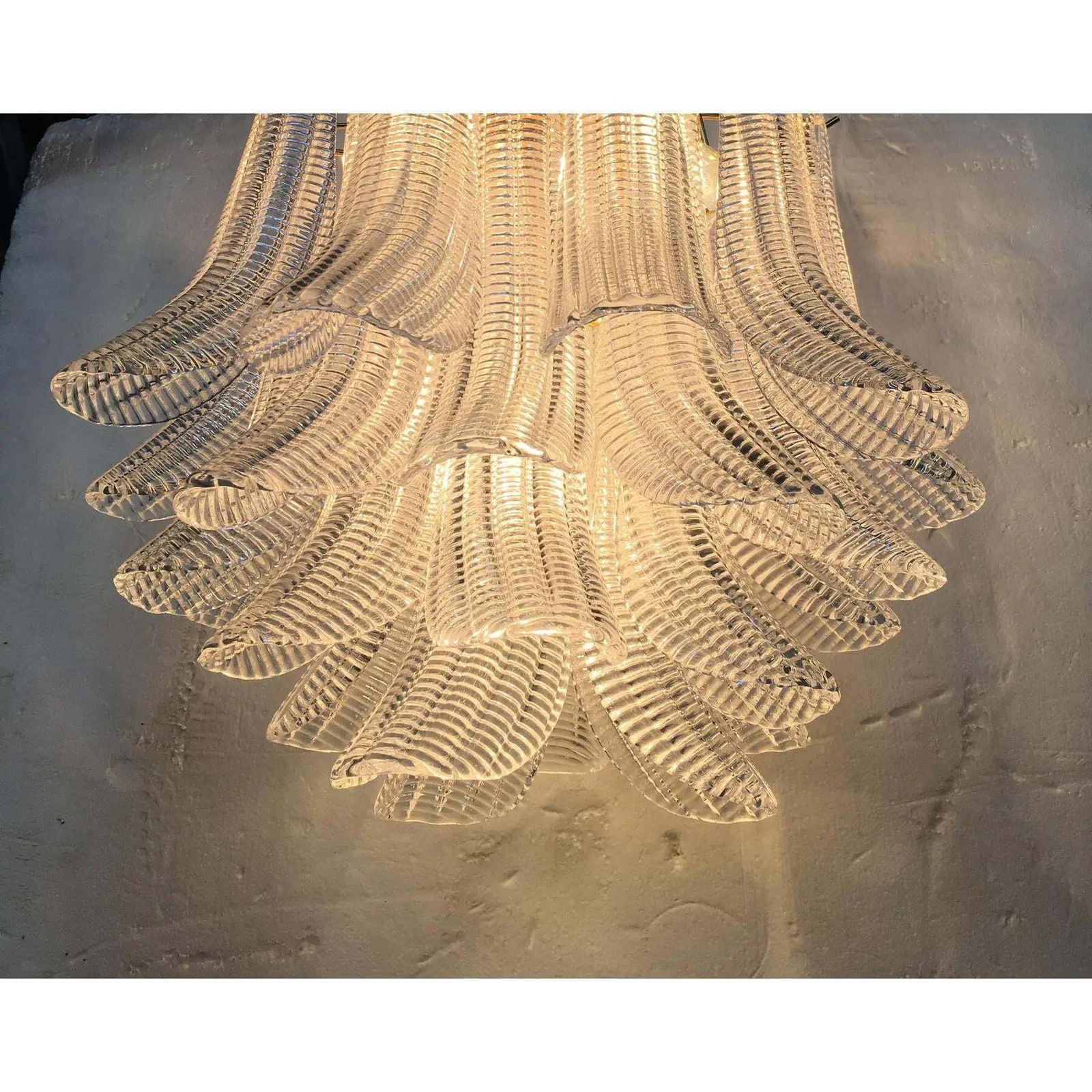 photo furniture Sculptural Pair Of Mazzega Style Murano Glass Selle Chandeliers Lot Of 2