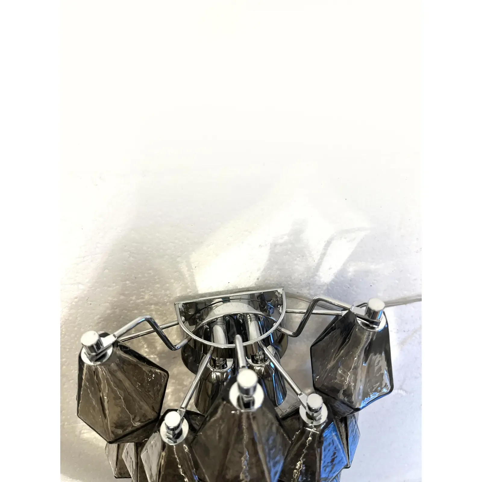 Italian “Poliedri” Murano Glass Wall Sconce In Venini Design   Lot Of 4 photo Lighting