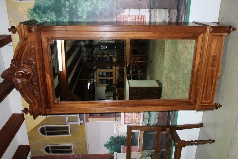 Wardrobe 1 Door Walnut 20th