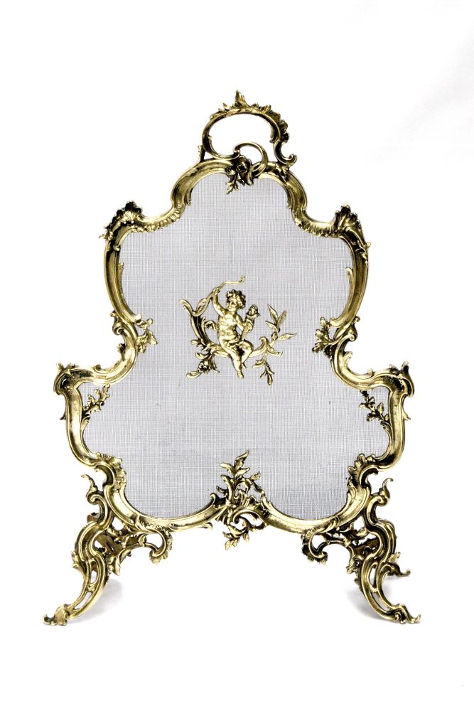 Good Quality Victorian Cast Brass Firescreen