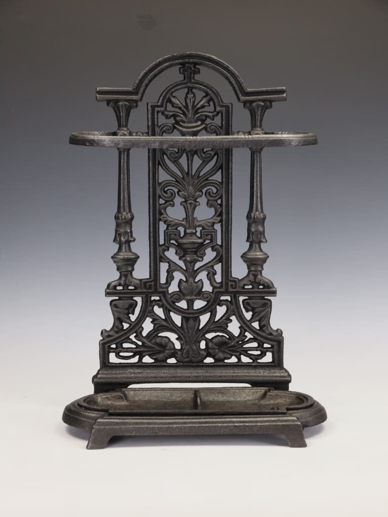 Superb Victorian Cast Iron Stick Stand/Umbrella Stand With Neo Classical Detail photo furniture