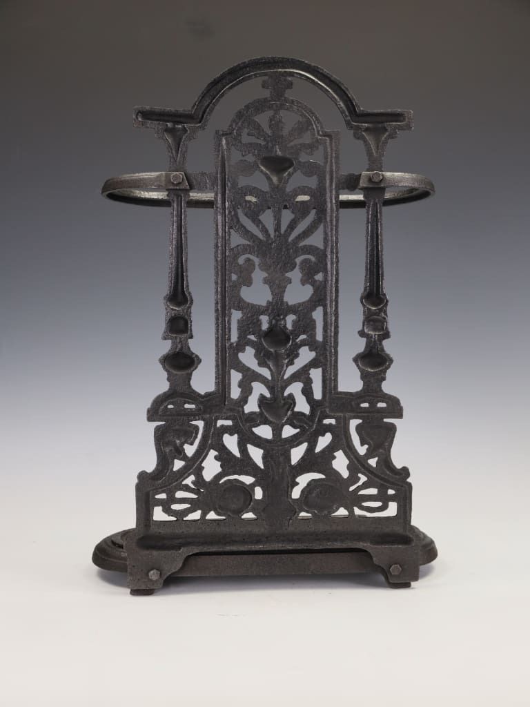 photo furniture Superb Victorian Cast Iron Stick Stand/Umbrella Stand With Neo Classical Detail