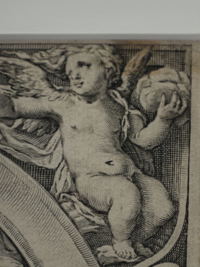 17th Century Mannerist Engraving: Venus & Cupid By Jan Saenredam (After Goltzius) photo Art